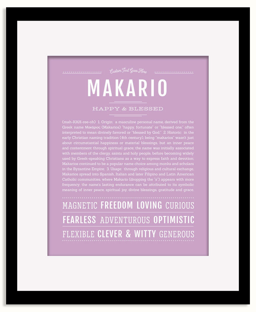 Frame Options | Lilac | Black Frame, Matted