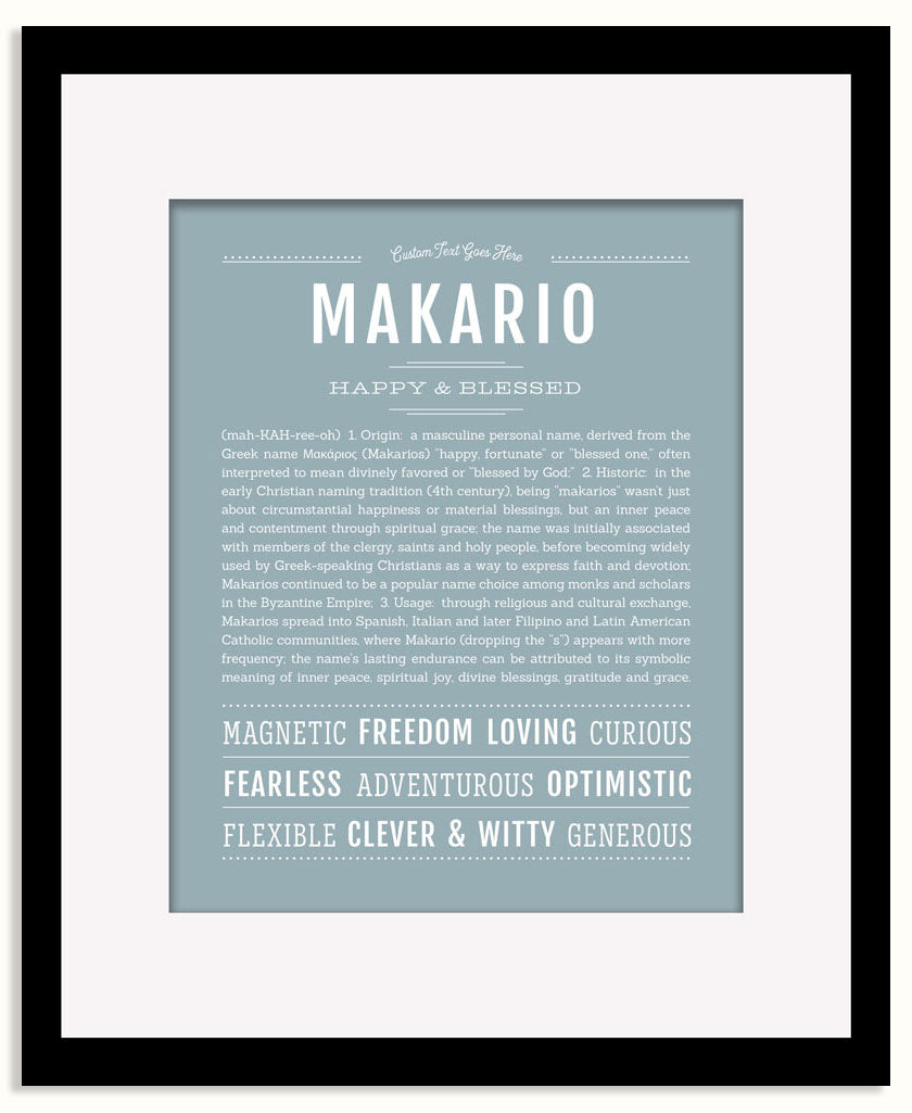 Frame Options | Powder Blue | Black Frame, Matted