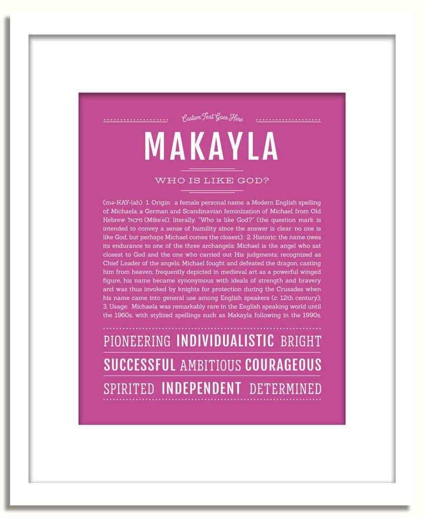 Makayla | Name Art Print - Personalized Custom Gifts – Name Stories