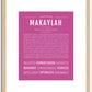 Makaylah | Name Art Print