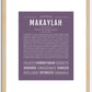 Makaylah | Name Art Print