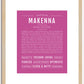 Makenna | Name Art Print