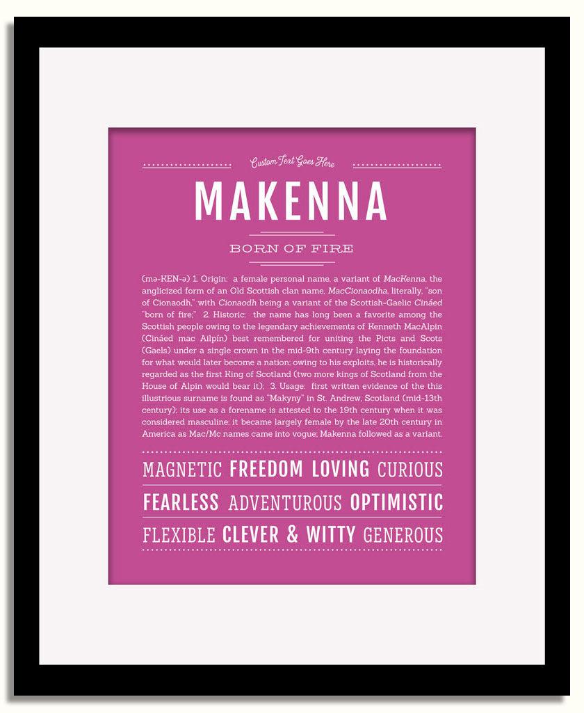 Frame Options | Dark Pink | Black Frame, Matted