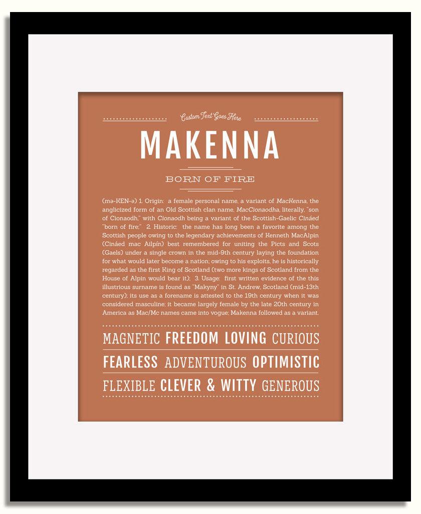 Frame Options | Terra Cotta | Black Frame, Matted