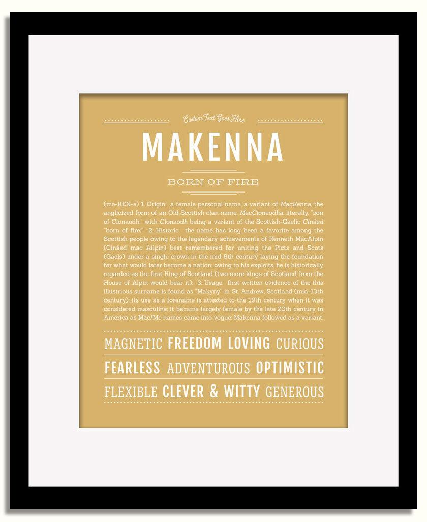 Frame Options | Matte Gold | Black Frame, Matted