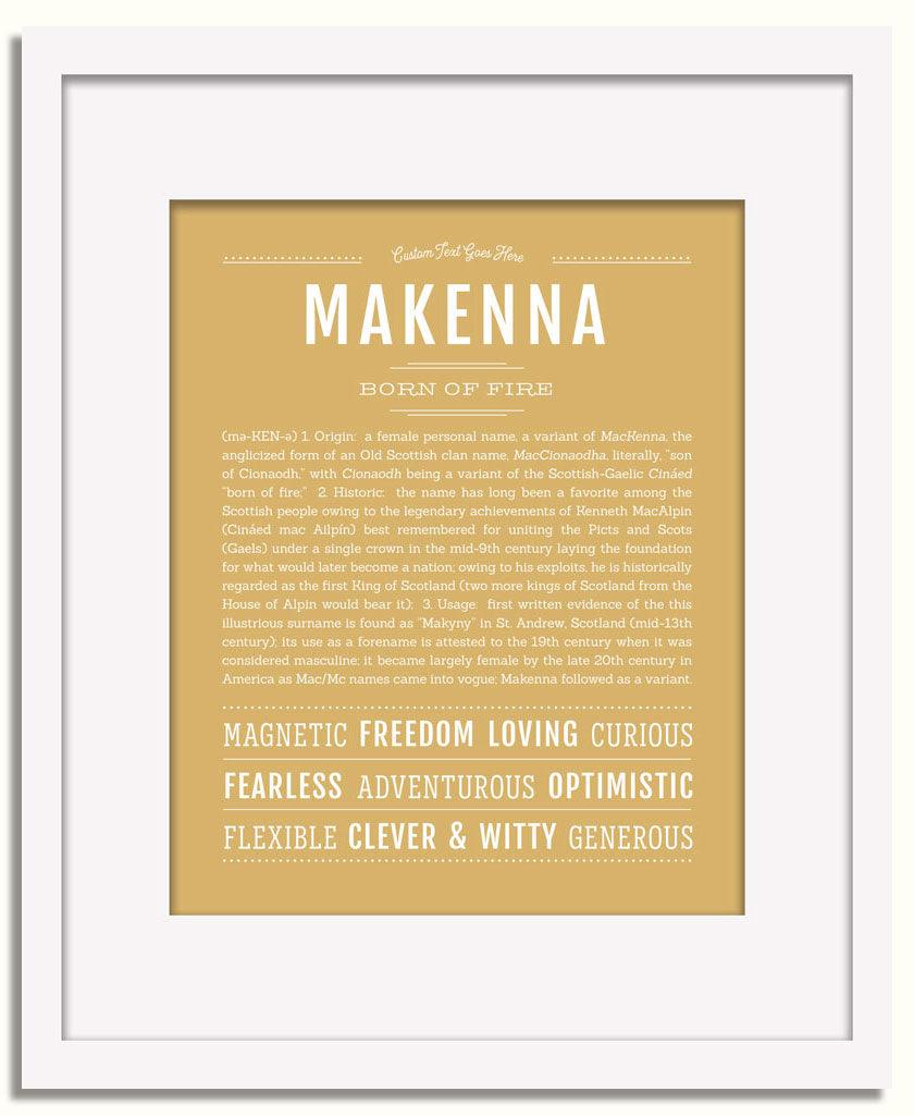 Frame Options | Matte Gold | White Frame, Matted