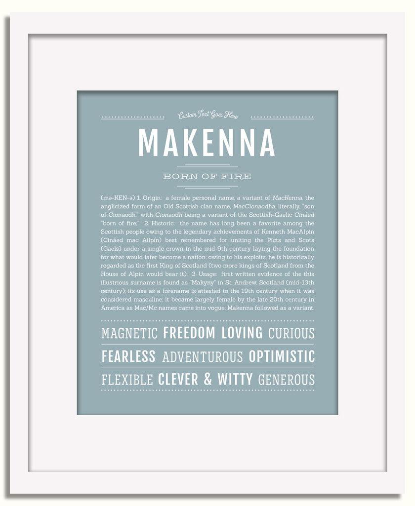 Frame Options | Powder Blue | White Frame, Matted