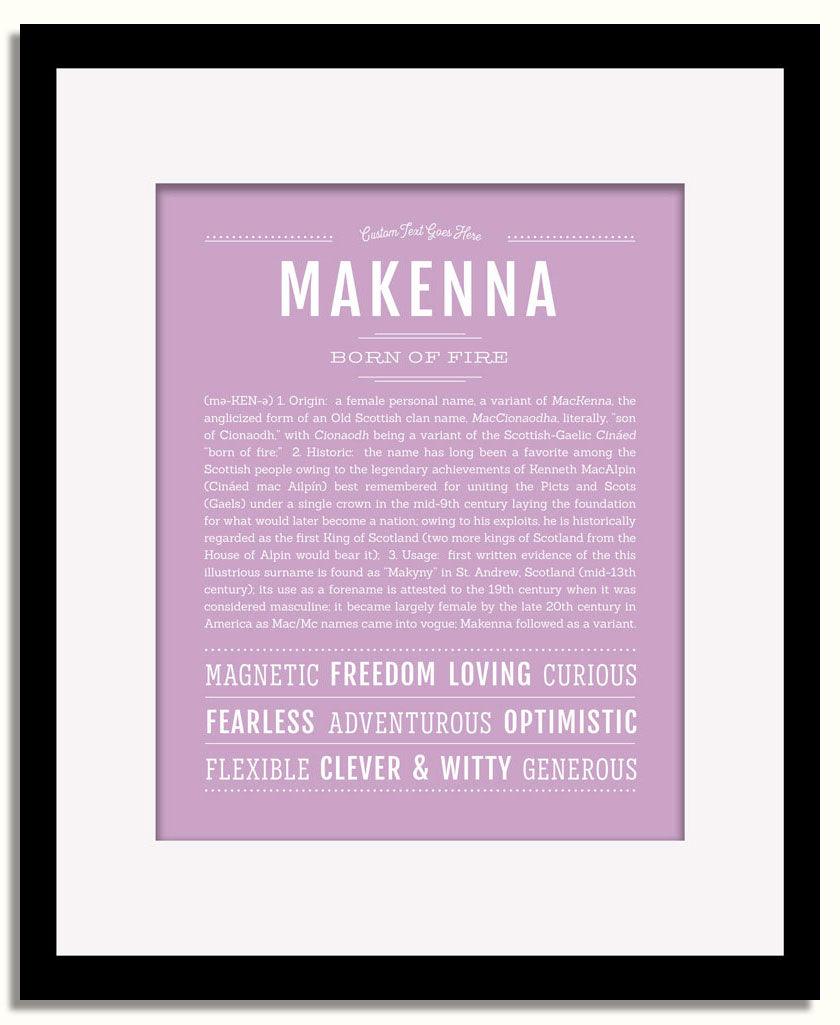 Frame Options | Lilac | Black Frame, Matted