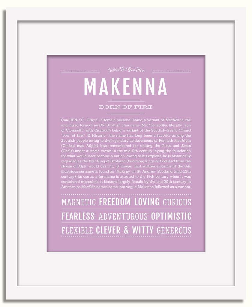 Frame Options | Lilac | White Frame, Matted