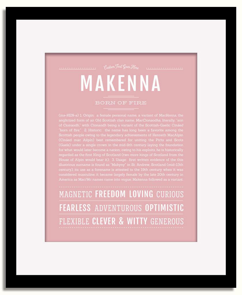 Frame Options | Dusty Rose | Black Frame, Matted