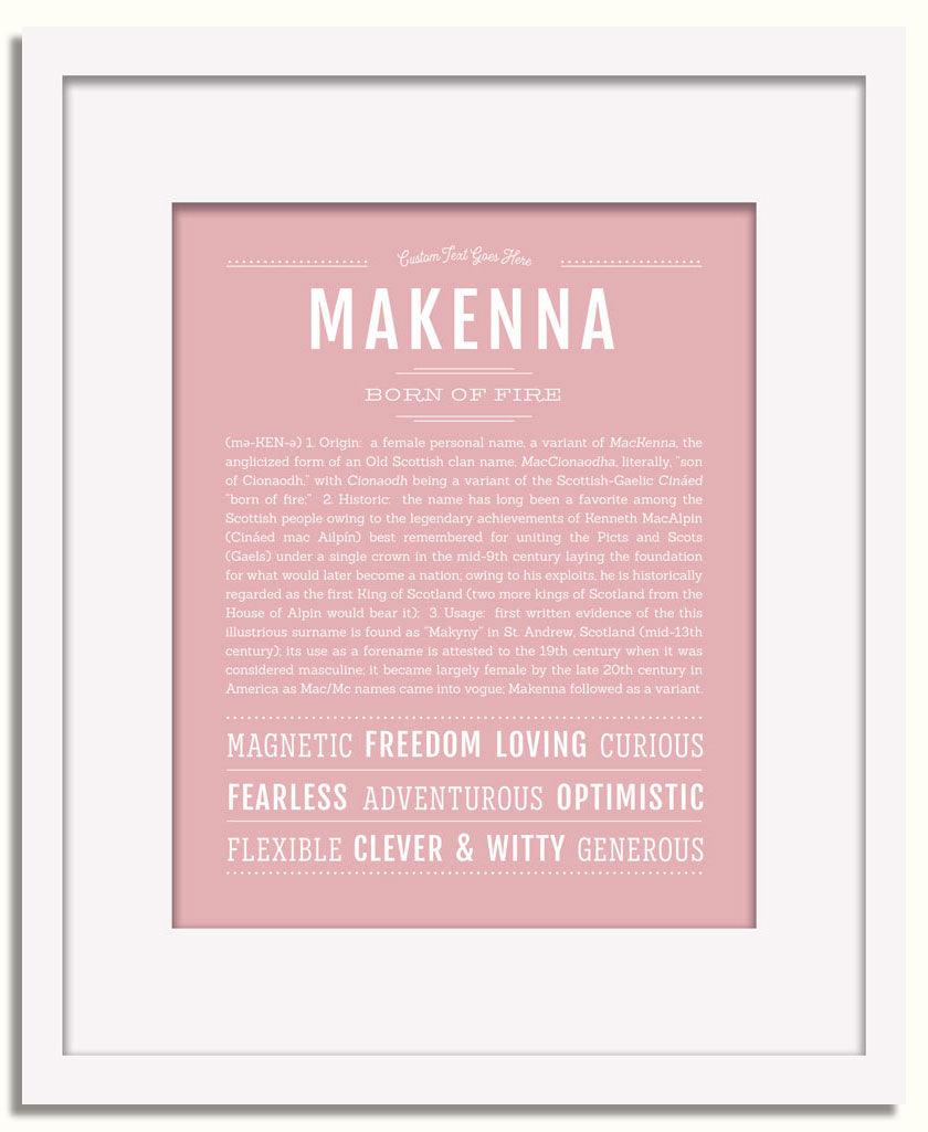 Frame Options | Dusty Rose | White Frame, Matted