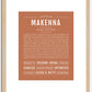 Makenna | Name Art Print