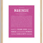 Makensie | Name Art Print