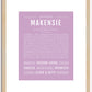 Makensie | Name Art Print