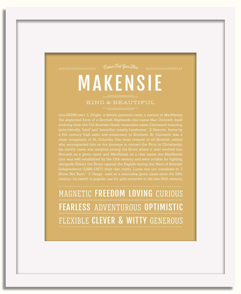 Frame Options | Matte Gold | White Frame, Matted