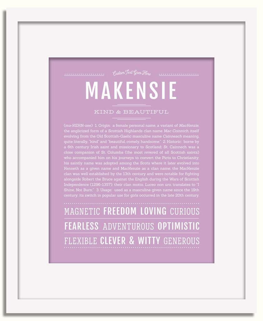 Frame Options | Lilac | White Frame, Matted