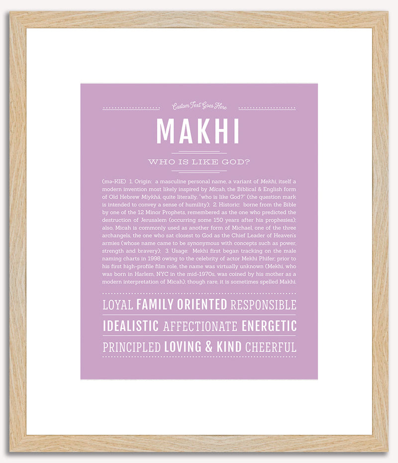 Makhi | Name Art Print