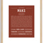 Maks | Name Art Print