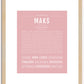 Maks | Name Art Print