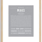 Maks | Name Art Print