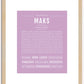 Maks | Name Art Print