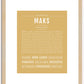 Maks | Name Art Print