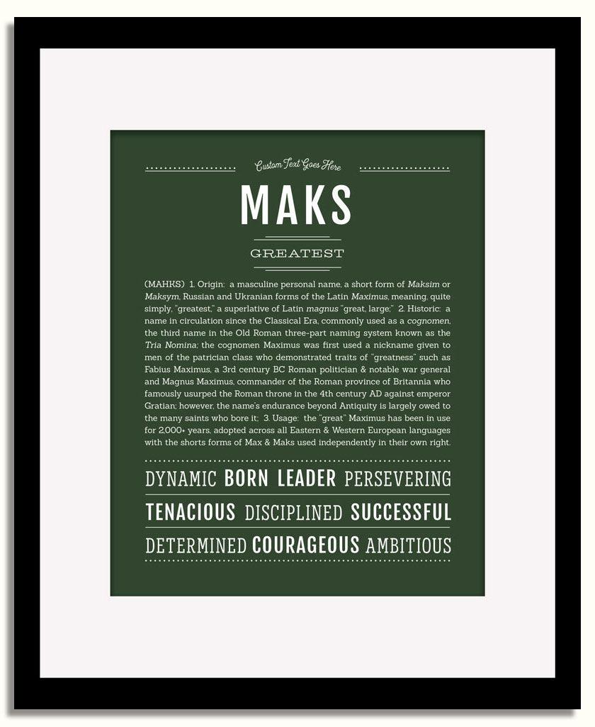 Name Stories® | Personalized Name Meaning Art Prints – Maks