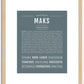 Maks | Name Art Print