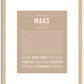 Maks | Name Art Print