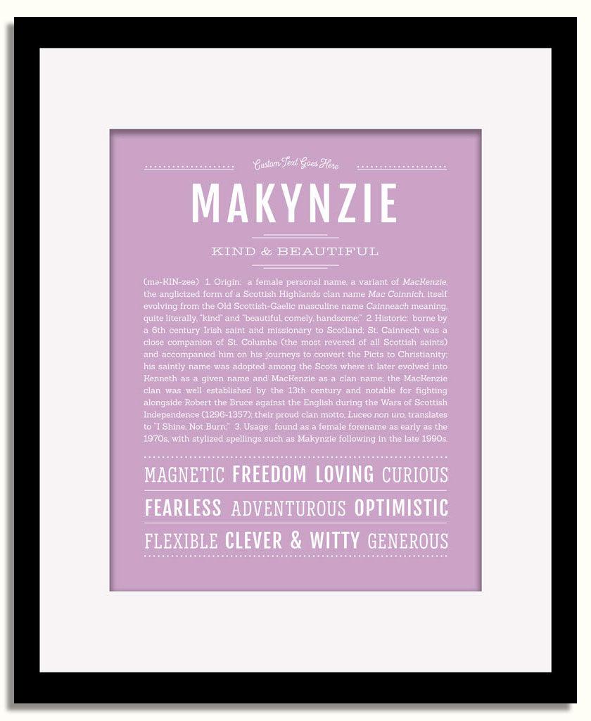 Frame Options | Lilac | Black Frame, Matted