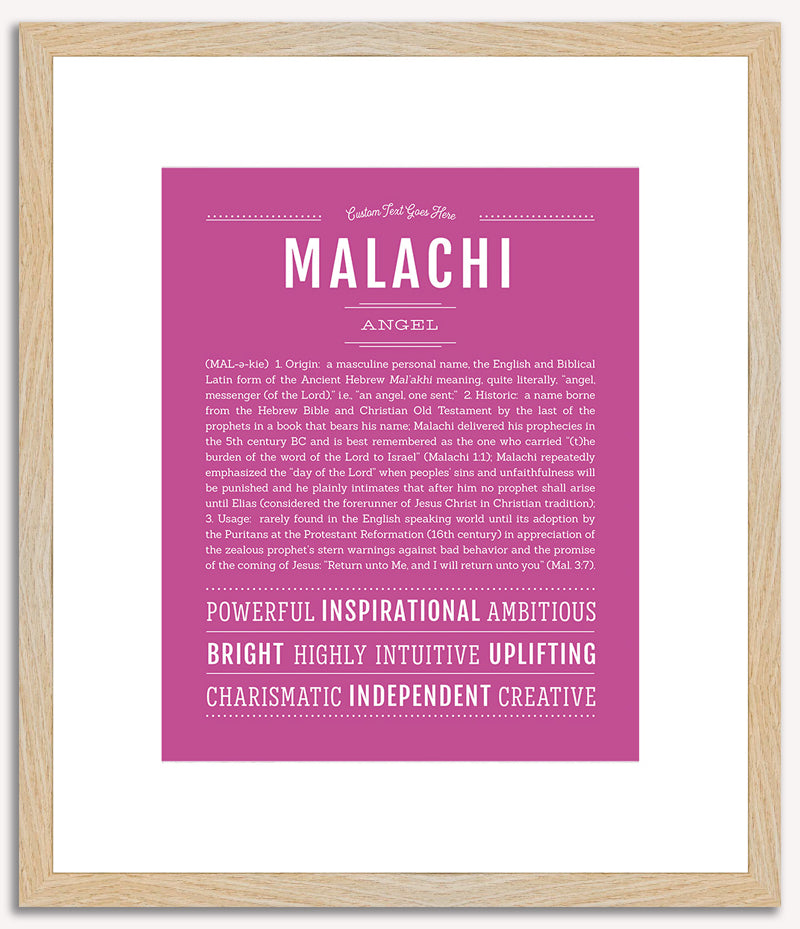 Malachi | Name Art Print