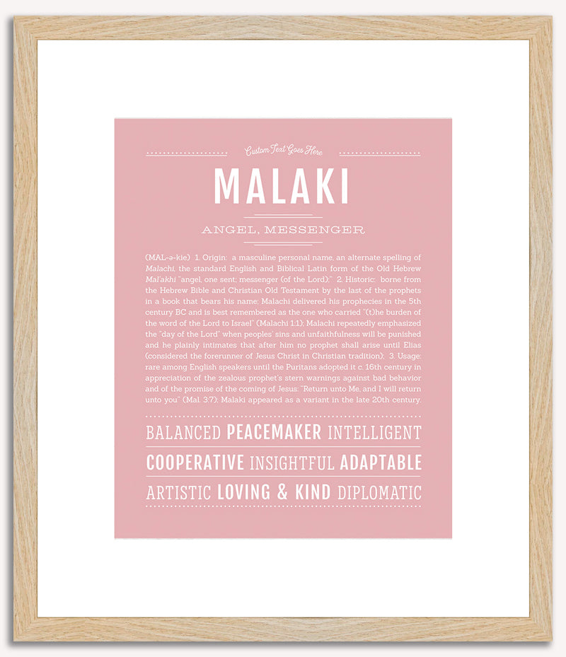 Malaki | Name Art Print