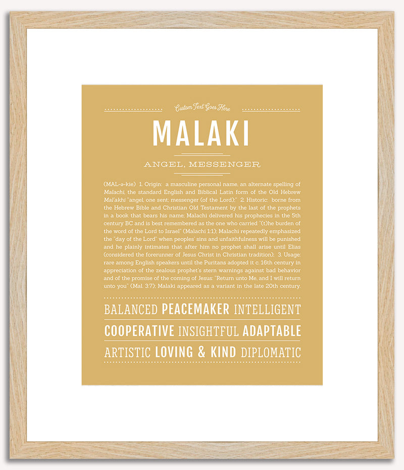 Malaki | Name Art Print