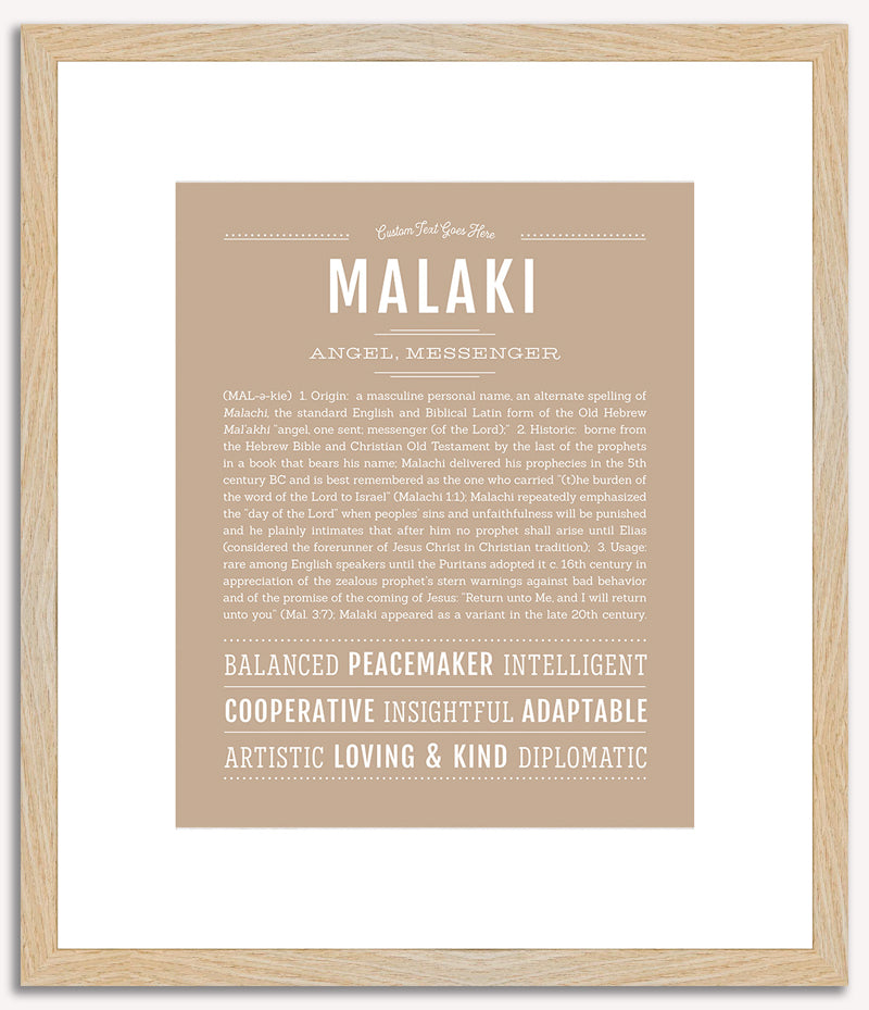 Malaki | Name Art Print