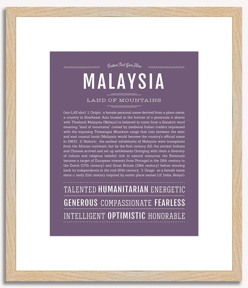 Malaysia | Name Art Print