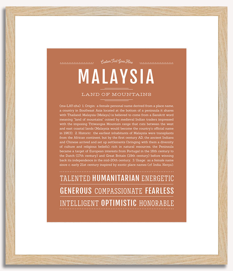 Malaysia | Name Art Print