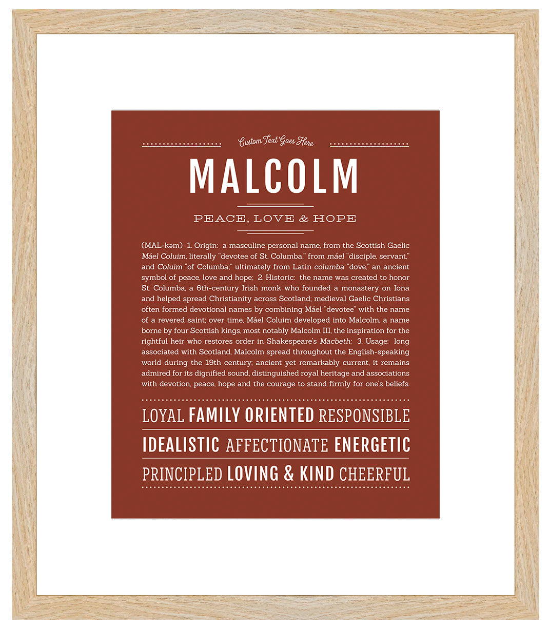 Malcolm | Name Art Print
