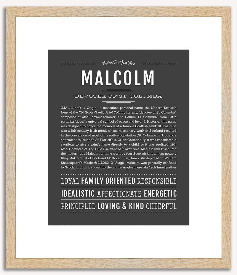 Malcolm | Name Art Print