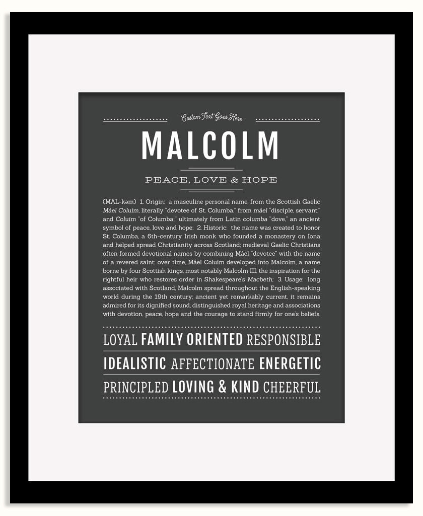 Frame Options | Charcoal Gray | Maple Frame, Matted
