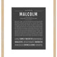 Malcolm | Name Art Print