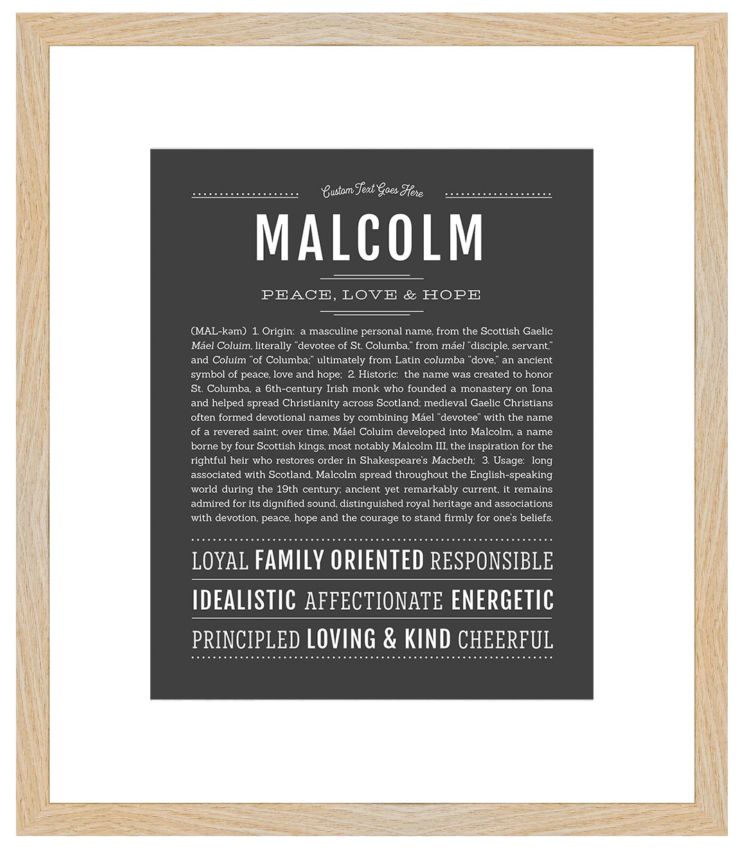 Malcolm | Name Art Print