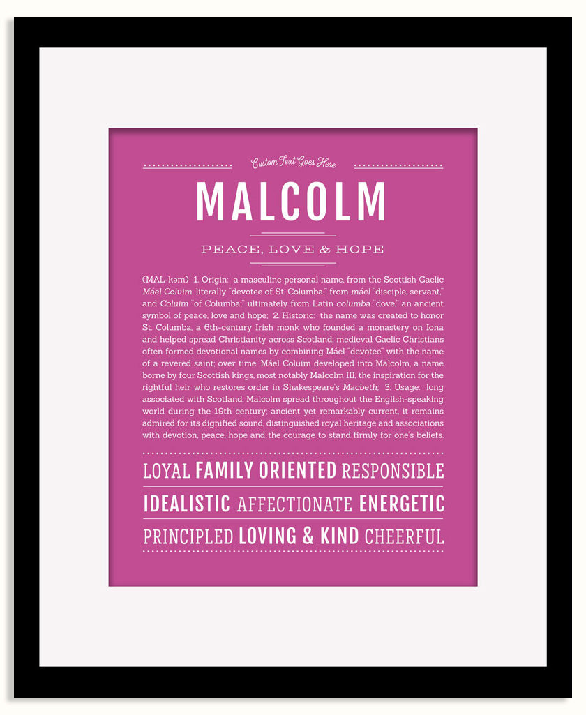 Frame Options | Dark Pink | Maple Frame, Matted