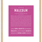 Malcolm | Name Art Print