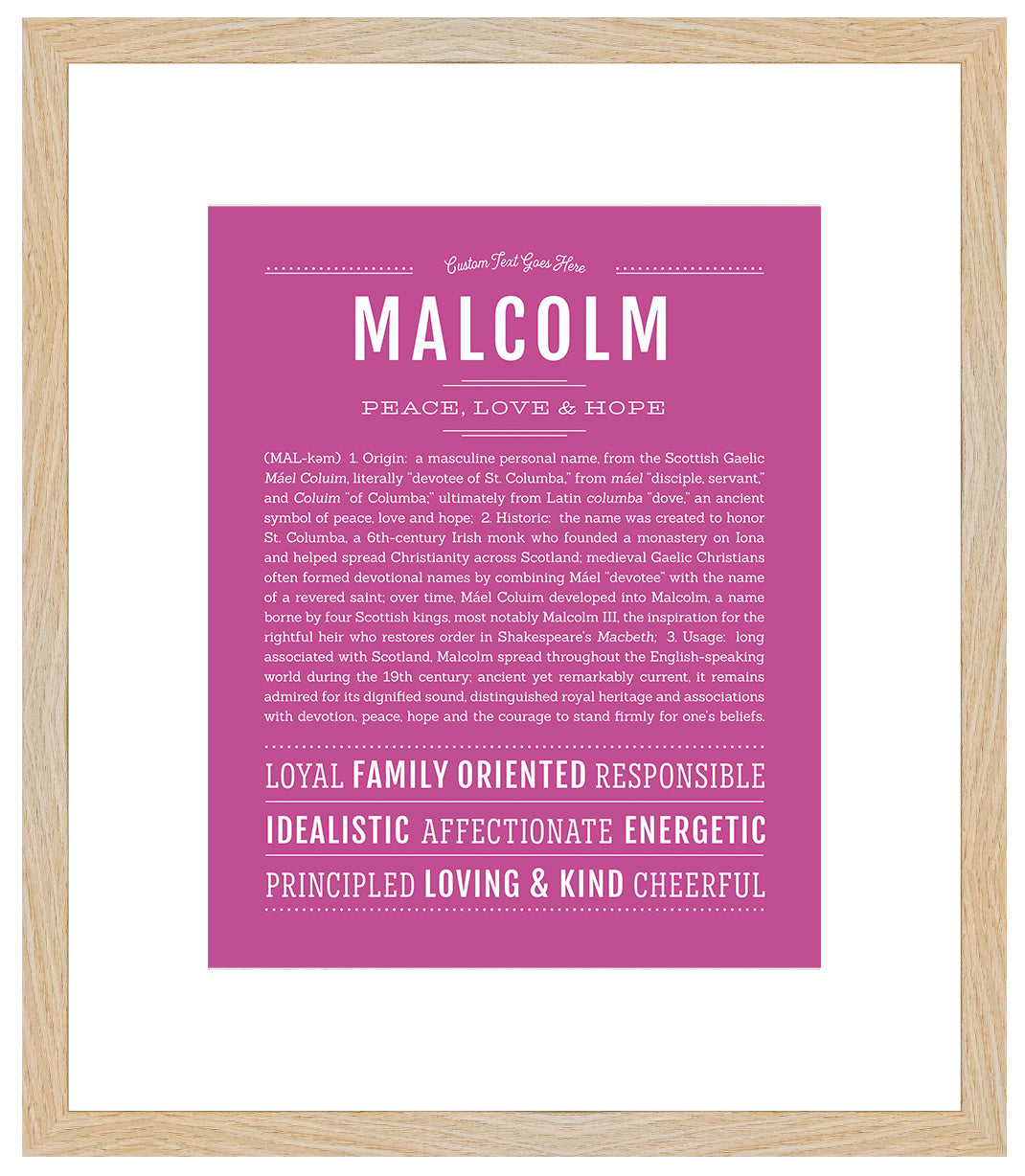 Malcolm | Name Art Print