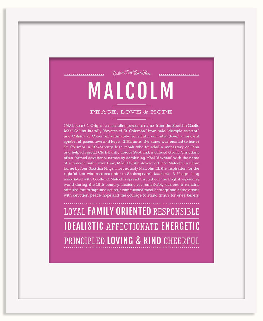 Frame Options | Dark Pink | Black Frame, Matted