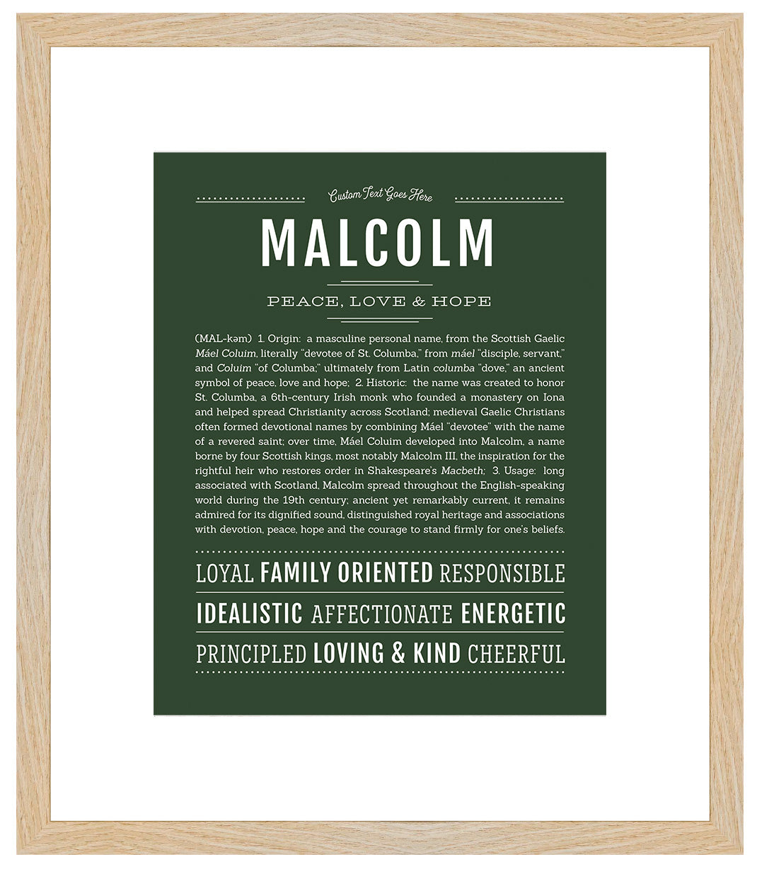 Malcolm | Name Art Print