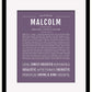 Frame Options | Deep Purple | Maple Frame, Matted