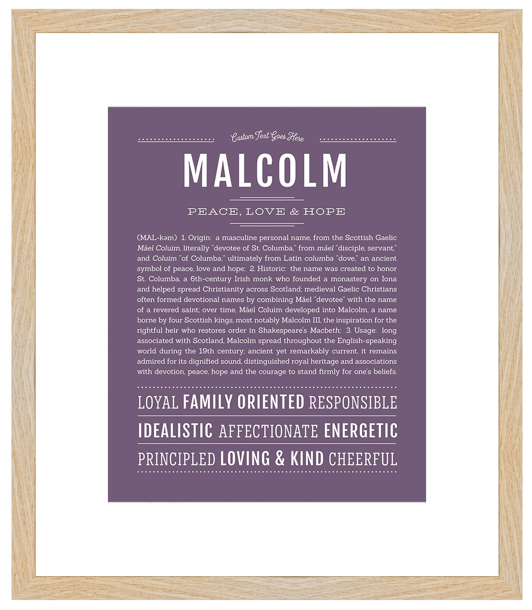 Malcolm | Name Art Print