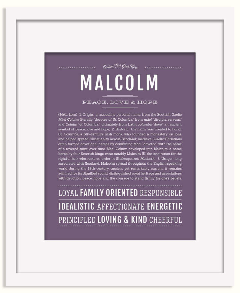 Frame Options | Deep Purple | Black Frame, Matted