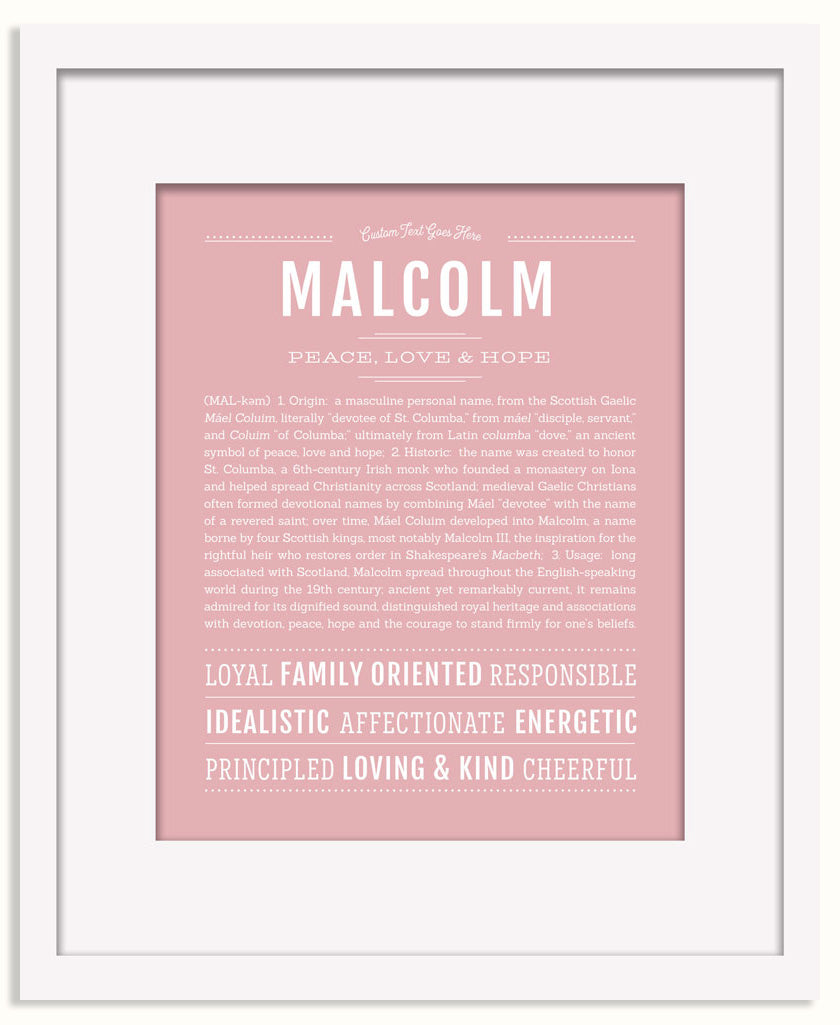 Frame Options | Dusty Rose | Black Frame, Matted